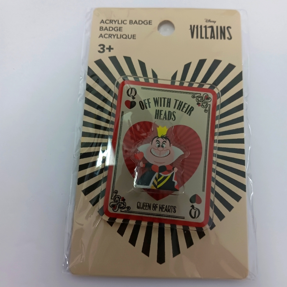 Disney Alice In Wonderland Queen Of Hearts Badge Pin